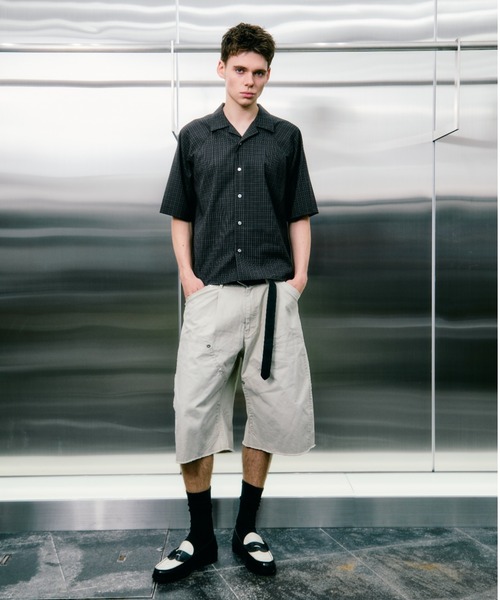 CONZ（コンズ）の「BASICKS×duck double knee curve leg shorts（デニムパンツ・メンズ・ブラック/ブラウン/グレー/ホワイト・3/2）」の7枚目の写真