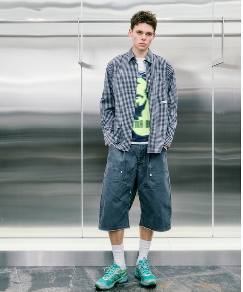 CONZ（コンズ）の「BASICKS×duck double knee curve leg shorts（デニムパンツ・メンズ・ブラック/ブラウン/グレー/ホワイト・3/2）」の13枚目の写真