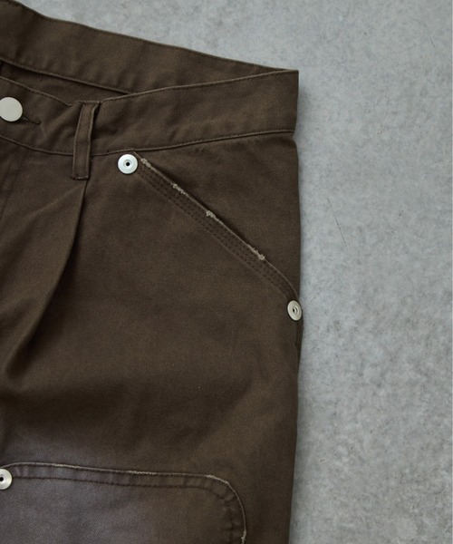 CONZ（コンズ）の「BASICKS×duck double knee curve leg shorts（デニムパンツ・メンズ・ブラック/ブラウン/グレー/ホワイト・3/2）」の18枚目の写真
