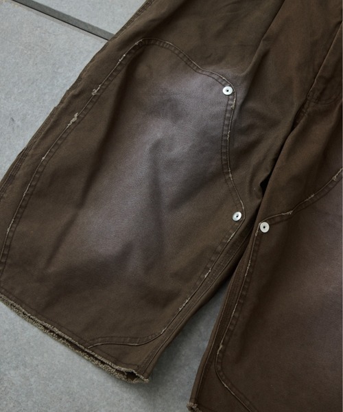 CONZ（コンズ）の「BASICKS×duck double knee curve leg shorts（デニムパンツ・メンズ・ブラック/ブラウン/グレー/ホワイト・3/2）」の19枚目の写真