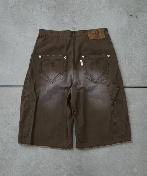 CONZ（コンズ）の「BASICKS×duck double knee curve leg shorts（デニムパンツ・メンズ・ブラック/ブラウン/グレー/ホワイト・3/2）」の20枚目の写真