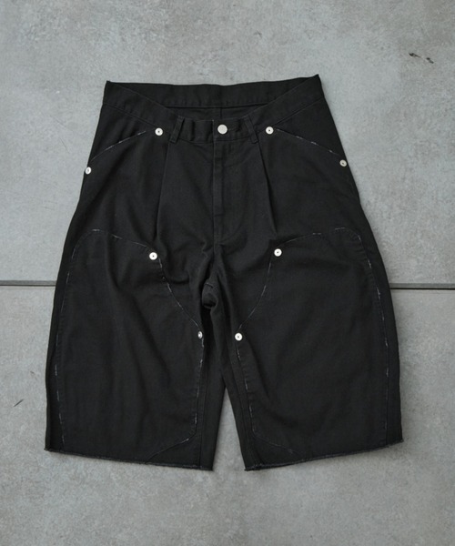CONZ（コンズ）の「BASICKS×duck double knee curve leg shorts（デニムパンツ・メンズ・ブラック/ブラウン/グレー/ホワイト・3/2）」の22枚目の写真