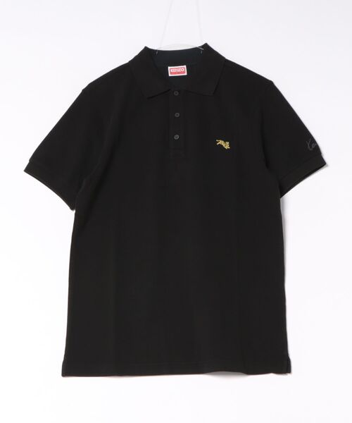KENZO Paris ブラック ポロシャツ L GOTS KENZO JUMPING TIGER CREST SLIM POLO（ポロシャツ）｜KENZO