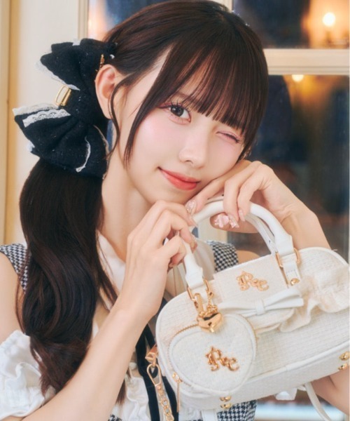 ReAmour（リアムール）の「ツイードレースリボンクリップ（バレッタ/ヘアクリップ・レディース・ブルー/ピンク/ホワイト/ブラック・FREE）」の16枚目の写真
