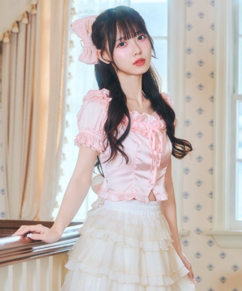 ReAmour（リアムール）の「ツイードレースリボンクリップ（バレッタ/ヘアクリップ・レディース・ブルー/ピンク/ホワイト/ブラック・FREE）」の11枚目の写真