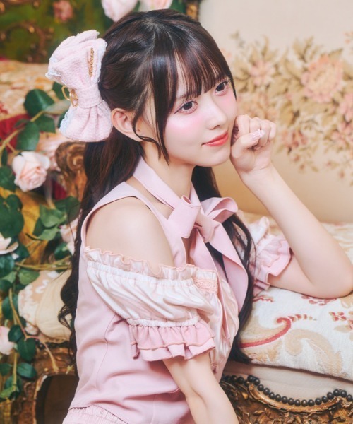 ReAmour（リアムール）の「ツイードレースリボンクリップ（バレッタ/ヘアクリップ・レディース・ブルー/ピンク/ホワイト/ブラック・FREE）」の12枚目の写真