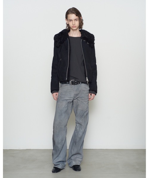 NVRFRGT(ネヴァーフォーゲット)の「MOUTON BOMBER JACKET(ムートンコート・メンズ・ブラック・3)」の3枚目の写真