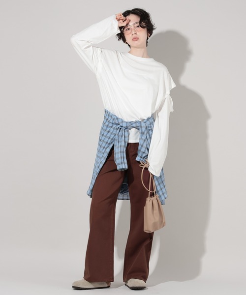 GEORGE'S（ジョージズ）の「セミワイドデニム（デニムパンツ・レディース・ブラウン/ブルー/ベージュ・MEDIUM/LARGE）」の7枚目の写真