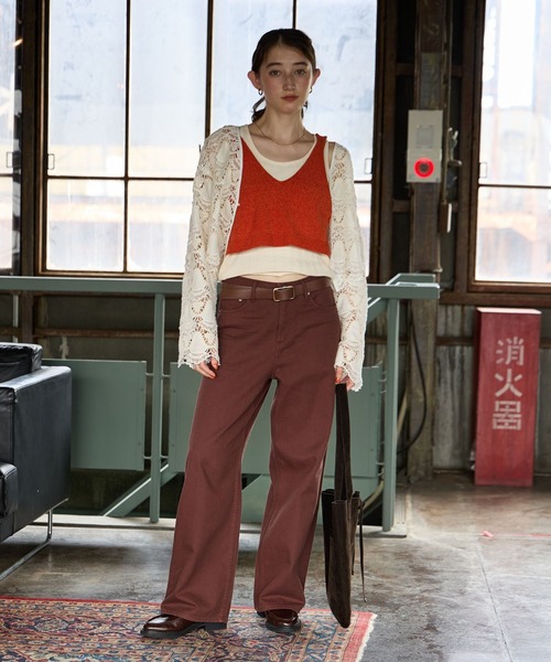 GEORGE'S（ジョージズ）の「セミワイドデニム（デニムパンツ・レディース・ブラウン/ブルー/ベージュ・MEDIUM/LARGE）」の4枚目の写真