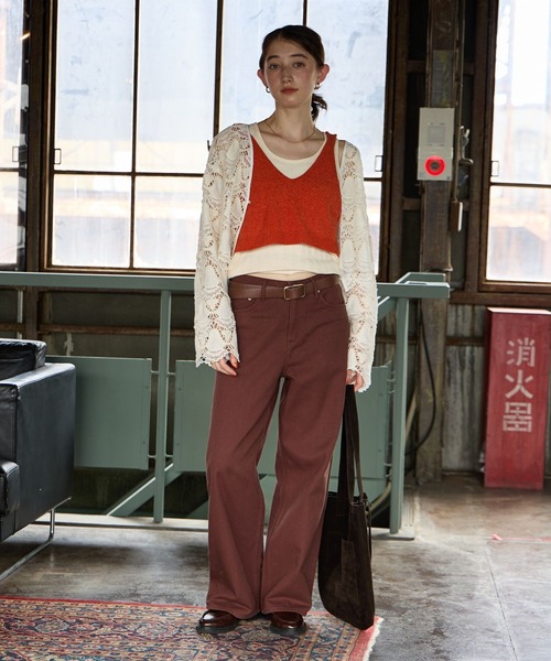 GEORGE'S（ジョージズ）の「セミワイドデニム（デニムパンツ・レディース・ブラウン/ブルー/ベージュ・MEDIUM/LARGE）」の5枚目の写真
