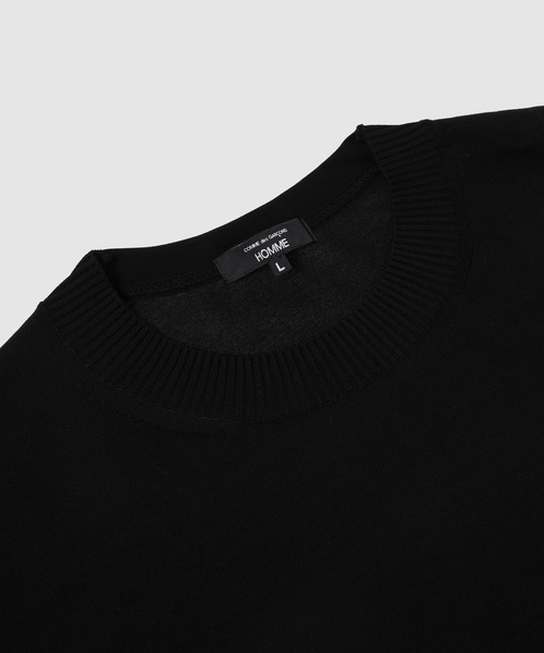 COMME des GARCONS HOMME(コム デ ギャルソン・オム)の「KNIT EXCHANGE T-SHIRT(Tシャツ/カットソー・メンズ・ブラック/ネイビー・M/L/XL/S)」の4枚目の写真