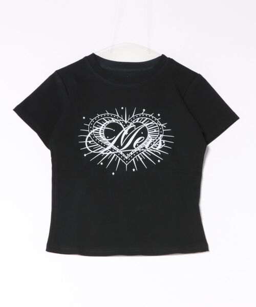 Alvia(アルビア)の「Y2K グラフィックTシャツ レディース 半袖 コンパクトT 韓国ファッション ストリート フェアリーグランジ 平成ギャル(Tシャツ/カットソー・レディース・ブラック・M)」の6枚目の写真