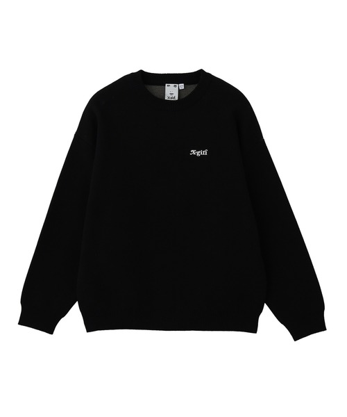 X-girl(エックスガール)の「CAMO FACE AND LOGO JACQUARD KNIT TOP(ニット/セーター・レディース・オフホワイト/バーガンディー/ブラック・ONE SIZE)」の18枚目の写真