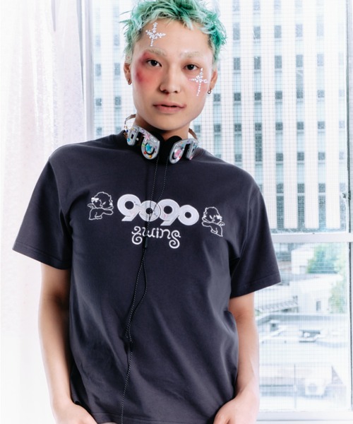 twins（nemne store）（ツインズ）の「9090 x twins logo tee（Tシャツ/カットソー・レディース・チャコール/ライトブルー・SMALL/LARGE/MEDIUM）」の7枚目の写真