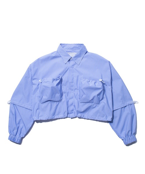 F/CE. (エフシーイー)の「F/CE. TECH TRANSFORM SHIRT / エフシーイー テック トランスフォーム シャツ(シャツ/ブラウス・レディース・ネイビー/ブラック/ストライプ・SMALL)」の3枚目の写真