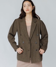 SENEE（セニー）の「wool touch tuck shoulder jacket（ウールタッチタックショルダージャケット）（テーラードジャケット）」