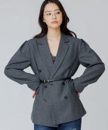 SENEE（セニー）の「wool touch tuck shoulder jacket（ウールタッチタックショルダージャケット）（テーラードジャケット）」