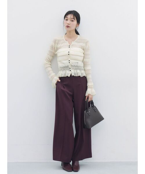 LAGUNAMOON(ラグナムーン)の「バイカラーベルトパンツ 【オフィスカジュアル】(その他パンツ・レディース・ブラウン・MEDIUM/SMALL)」の5枚目の写真