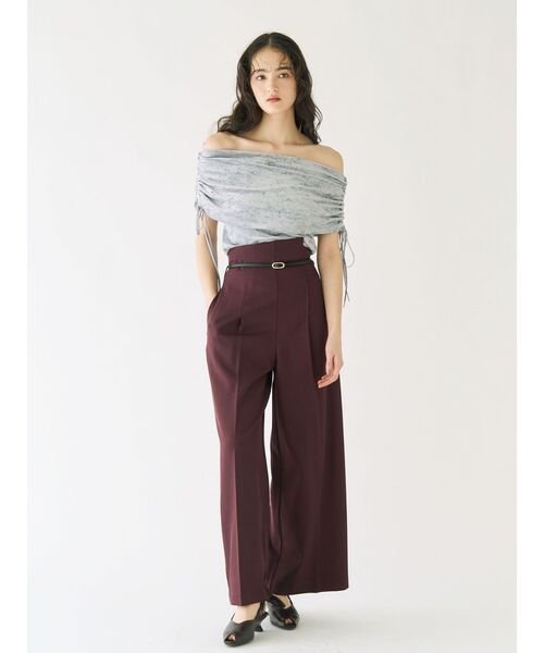 LAGUNAMOON(ラグナムーン)の「バイカラーベルトパンツ 【オフィスカジュアル】(その他パンツ・レディース・ブラウン・MEDIUM/SMALL)」の15枚目の写真