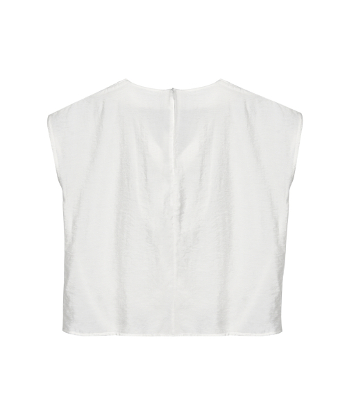 NICK&NICOLE（ニックアンドニコール）の「DRAPE NECK BLOUSE_WHITE（シャツ/ブラウス・レディース・その他・FREE）」の2枚目の写真