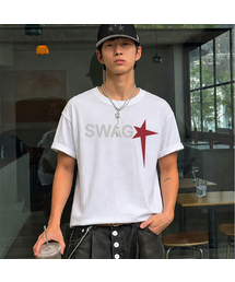 [ODNR UNISEX]SWAGスター半袖Tシャツ_ホワイト