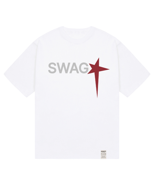 GRAVER ORDINARY（グレイバーオーディナリー）の「[ODNR UNISEX]SWAGスター半袖Tシャツ_ホワイト（Tシャツ/カットソー・レディース・ホワイト・LARGE/MEDIUM/SMALL）」の2枚目の写真