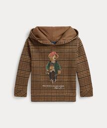 Polo Ralph Lauren 超美品 ホエール柄 ニット風パーカー XS マドラスロゴ フレンチ テリー フーディ（パーカー）｜POLO RALPH