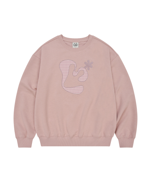 LMR(エルエムアール)の「アプリケフローラルロゴスウェット PINK(スウェット・レディース・PINK・SMALL/MEDIUM)」の2枚目の写真