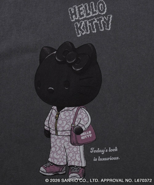 le cercle ADAM ET ROPE'(ルセルクルアダムエロペ)の「【HELLO KITTY/BLACK DESIGN SERIES別注】バックデザインTシャツ(Tシャツ/カットソー・メンズ・ホワイト/チャコールグレー・LL/M/L)」の19枚目の写真