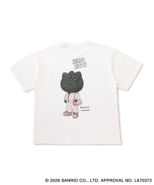 le cercle ADAM ET ROPE'(ルセルクルアダムエロペ)の「【HELLO KITTY/BLACK DESIGN SERIES別注】バックデザインTシャツ(Tシャツ/カットソー・メンズ・ホワイト/チャコールグレー・LL/M/L)」の17枚目の写真