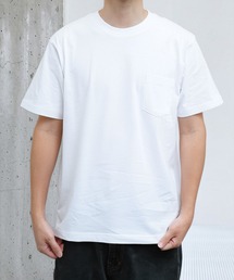 USAコットン 天竺ポケット付き半袖Tシャツ &&ボーダーTシャツ