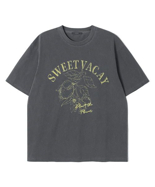 ADHOC(アドホック)の「メンズ ピグメントアートワークTシャツ (CH-GREY) (HC6ST45)(Tシャツ/カットソー・メンズ・その他・100/95/105)」の1枚目の写真