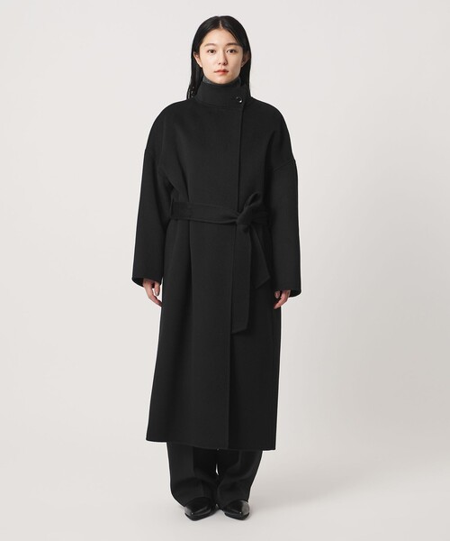 MARW UNITED ARROWS(マルゥ ユナイテッドアローズ)の「<MARW UNITED ARROWS>スタンドカラー リバー ロングコート(その他アウター・レディース・ブラック/ダークグレー・38/36)」の6枚目の写真
