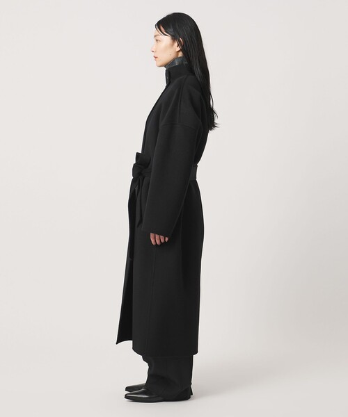 MARW UNITED ARROWS(マルゥ ユナイテッドアローズ)の「<MARW UNITED ARROWS>スタンドカラー リバー ロングコート(その他アウター・レディース・ブラック/ダークグレー・38/36)」の7枚目の写真