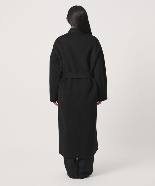 MARW UNITED ARROWS(マルゥ ユナイテッドアローズ)の「<MARW UNITED ARROWS>スタンドカラー リバー ロングコート(その他アウター・レディース・ブラック/ダークグレー・38/36)」の8枚目の写真
