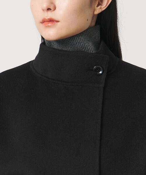 MARW UNITED ARROWS(マルゥ ユナイテッドアローズ)の「<MARW UNITED ARROWS>スタンドカラー リバー ロングコート(その他アウター・レディース・ブラック/ダークグレー・38/36)」の9枚目の写真