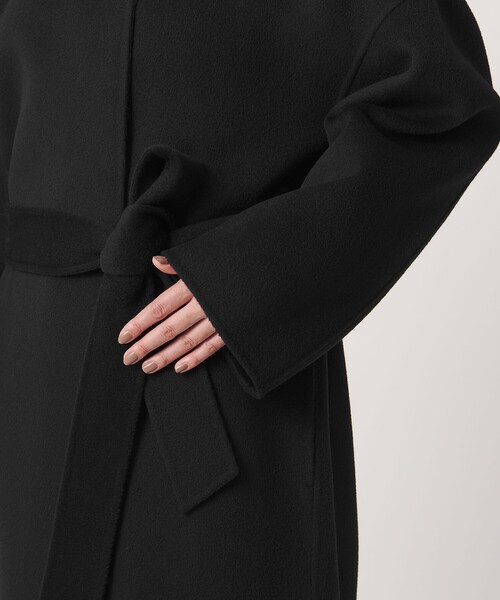 MARW UNITED ARROWS(マルゥ ユナイテッドアローズ)の「<MARW UNITED ARROWS>スタンドカラー リバー ロングコート(その他アウター・レディース・ブラック/ダークグレー・38/36)」の10枚目の写真