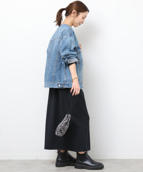 JOURNAL STANDARD relume（ジャーナルスタンダード　レリューム）の「《WEB限定追加》NONIRONジョーゼットワンピース（ワンピース・レディース・ブラック/ネイビー・FREE）」の5枚目の写真