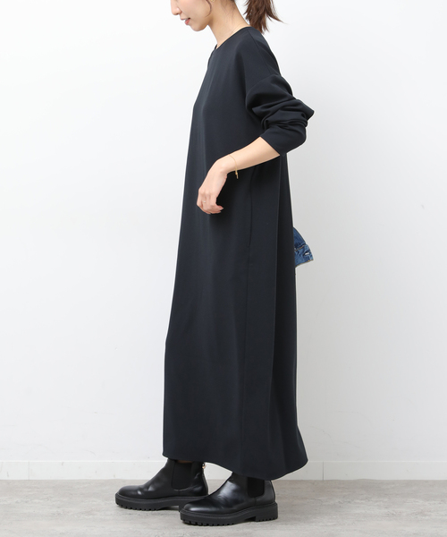 JOURNAL STANDARD relume（ジャーナルスタンダード　レリューム）の「《WEB限定追加》NONIRONジョーゼットワンピース（ワンピース・レディース・ブラック/ネイビー・FREE）」の8枚目の写真