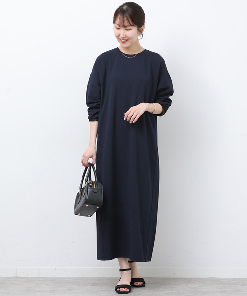 JOURNAL STANDARD relume（ジャーナルスタンダード　レリューム）の「《WEB限定追加》NONIRONジョーゼットワンピース（ワンピース・レディース・ブラック/ネイビー・FREE）」の9枚目の写真