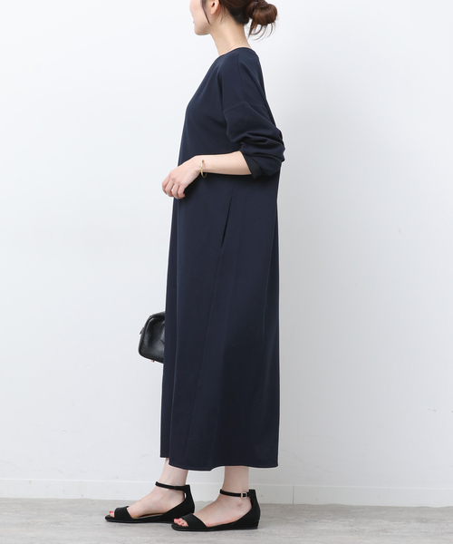 JOURNAL STANDARD relume（ジャーナルスタンダード　レリューム）の「《WEB限定追加》NONIRONジョーゼットワンピース（ワンピース・レディース・ブラック/ネイビー・FREE）」の11枚目の写真