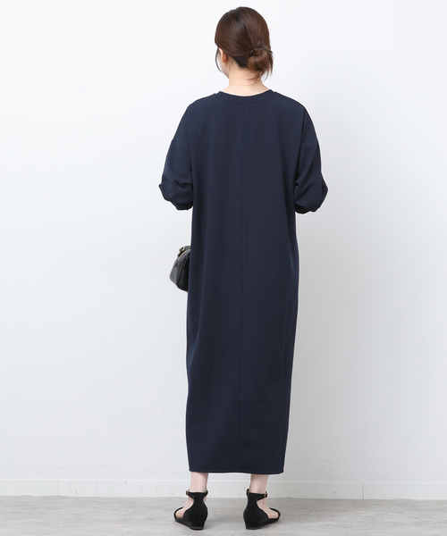 JOURNAL STANDARD relume（ジャーナルスタンダード　レリューム）の「《WEB限定追加》NONIRONジョーゼットワンピース（ワンピース・レディース・ブラック/ネイビー・FREE）」の12枚目の写真