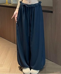 ウエストプチフリル付きバルーンワイドパンツ