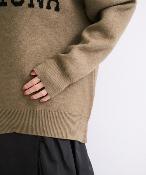 le cercle ADAM ET ROPE'（ルセルクルアダムエロペ）の「ロゴニット（ニット/セーター・レディース・グリーン/グレー/ベージュ系その他・FREE）」の19枚目の写真