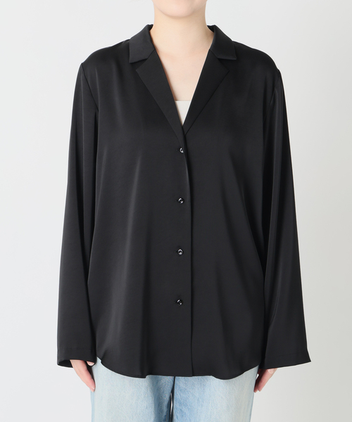 plage(プラージュ)の「dull satin classic シャツ(シャツ/ブラウス・レディース・ブラック/アイボリー・FREE)」の20枚目の写真