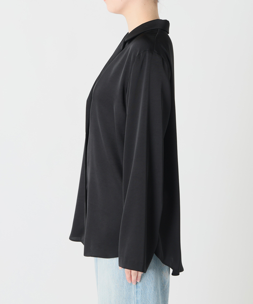 plage(プラージュ)の「dull satin classic シャツ(シャツ/ブラウス・レディース・ブラック/アイボリー・FREE)」の21枚目の写真