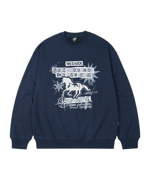 WILDROCK(ワイルドロック)の「ストームホース オーバーサイズ スウェット_9 COL(スウェット・レディース・ブラック/ベージュ/ネイビー/ブラウン/ピンク/ブルー/アイボリー/ダークグレー/チャコール・SMALL/MEDIUM/LARGE)」の11枚目の写真