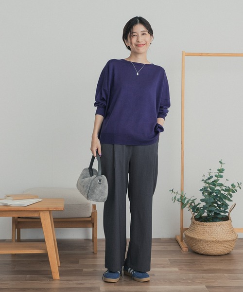 URBAN RESEARCH DOORS(アーバンリサーチドアーズ)の「ウォッシャブルウールワイドプルオーバー(ニット/セーター・レディース・カーキ/オレンジ/ベージュ系その他/ブルー系その他・FREE)」の19枚目の写真