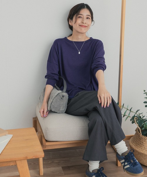 URBAN RESEARCH DOORS(アーバンリサーチドアーズ)の「ウォッシャブルウールワイドプルオーバー(ニット/セーター・レディース・カーキ/オレンジ/ベージュ系その他/ブルー系その他・FREE)」の18枚目の写真