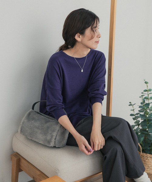 URBAN RESEARCH DOORS(アーバンリサーチドアーズ)の「ウォッシャブルウールワイドプルオーバー(ニット/セーター・レディース・カーキ/オレンジ/ベージュ系その他/ブルー系その他・FREE)」の17枚目の写真